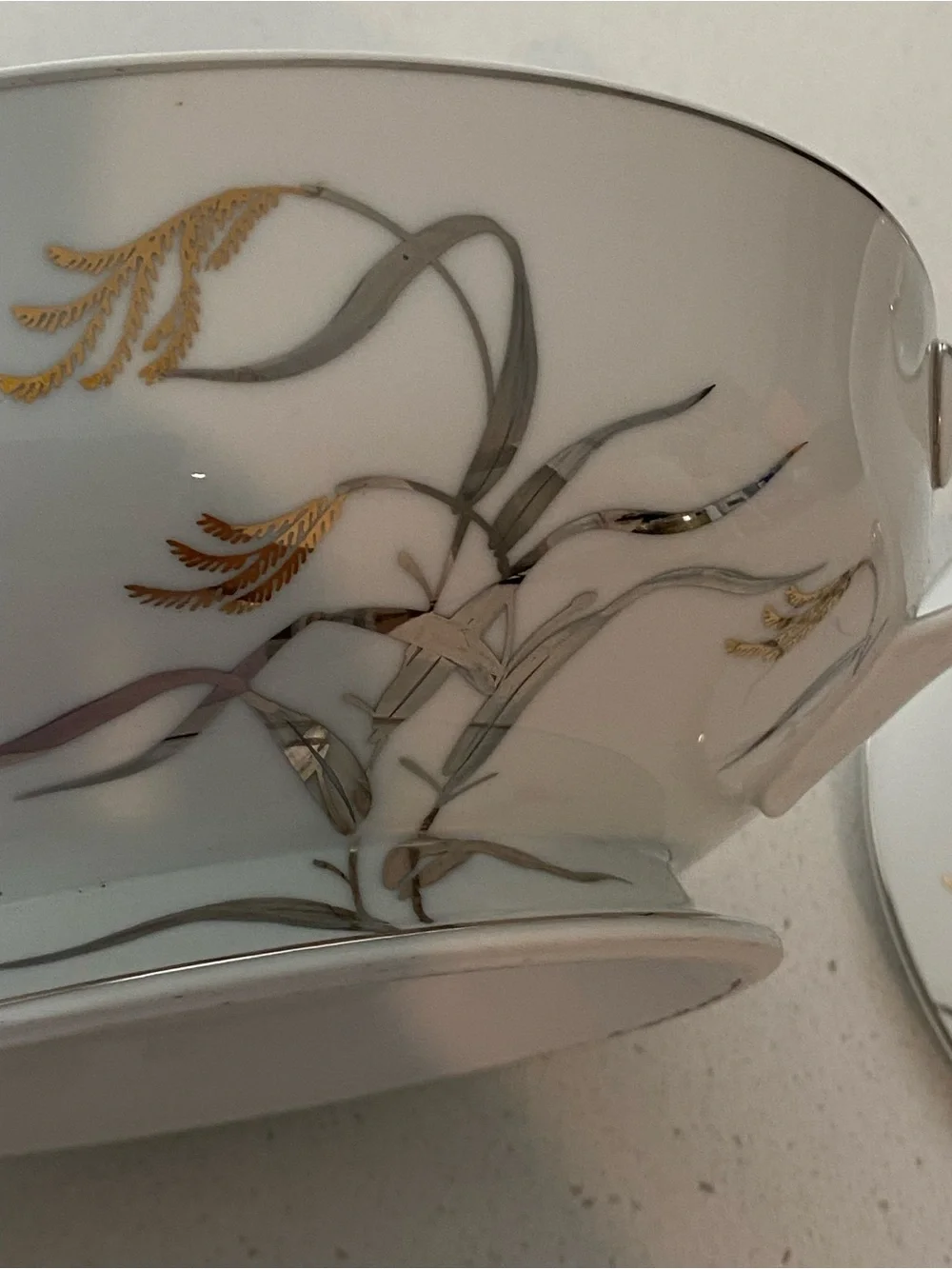 Fine China of Japan,  design Platinum Wheat